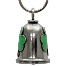 MLB9086 Clover Motorcycle Good Luck Bell w/ Key Ring-Key Chain Accessory for Bikers - HighwayLeather