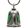 MLB9086 Clover Motorcycle Good Luck Bell w/ Key Ring-Key Chain Accessory for Bikers - HighwayLeather
