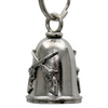 MLB9087 Crossed Pistols Motorcycle Good Luck Bell w/ Key Ring-Key Chain Accessory for Bikers - HighwayLeather