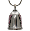 MLB9089 Pink Curly Butterfly Motorcycle Good Luck Bell w/ Key Ring-Key Chain Accessory for Bikers - HighwayLeather