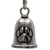 MLB9092 Dog Paw Motorcycle Good Luck Bell w/ Key Ring-Key Chain Accessory for Bikers - HighwayLeather