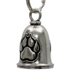 MLB9092 Dog Paw Motorcycle Good Luck Bell w/ Key Ring-Key Chain Accessory for Bikers - HighwayLeather