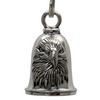 MLB9096 Eagle Head Motorcycle Good Luck Bell w/ Key Ring-Key Chain Accessory for Bikers - HighwayLeather