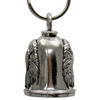 MLB9096 Eagle Head Motorcycle Good Luck Bell w/ Key Ring-Key Chain Accessory for Bikers - HighwayLeather