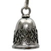 MLB9101 Flame Motorcycle Good Luck Bell w/ Key Ring-Key Chain Accessory for Bikers - HighwayLeather