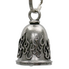 MLB9101 Flame Motorcycle Good Luck Bell w/ Key Ring-Key Chain Accessory for Bikers - HighwayLeather