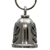 MLB9102 Flying Wheel Motorcycle Good Luck Bell w/ Key Ring-Key Chain Accessory for Bikers - HighwayLeather