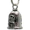 MLB9105 F Around Skull Motorcycle Good Luck Bell w/ Key Ring-Key Chain Accessory for Bikers - HighwayLeather