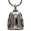 MLB9106 F Cancer Motorcycle Good Luck Bell w/ Key Ring-Key Chain Accessory for Bikers - HighwayLeather