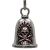 MLB9110 Headress Motorcycle Good Luck Bell w/ Key Ring-Key Chain Accessory for Bikers - HighwayLeather