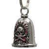 MLB9110 Headress Motorcycle Good Luck Bell w/ Key Ring-Key Chain Accessory for Bikers - HighwayLeather