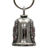 MLB9110 Headress Motorcycle Good Luck Bell w/ Key Ring-Key Chain Accessory for Bikers - HighwayLeather