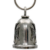 MLB9111 Iron Cross Motorcycle Good Luck Bell w/ Key Ring-Key Chain Accessory for Bikers - HighwayLeather