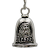 MLB9112 Jesus Motorcycle Good Luck Bell w/ Key Ring-Key Chain Accessory for Bikers - HighwayLeather