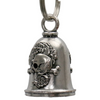 MLB9134 Rose Skull Motorcycle Good Luck Bell w/ Key Ring-Key Chain Accessory for Bikers - HighwayLeather