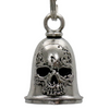 MLB9138 Skull Bell Motorcycle Good Luck Bell w/ Key Ring-Key Chain Accessory for Bikers - HighwayLeather