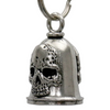 MLB9138 Skull Bell Motorcycle Good Luck Bell w/ Key Ring-Key Chain Accessory for Bikers - HighwayLeather