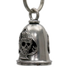 MLB9140 Spade Skull Motorcycle Good Luck Bell w/ Key Ring-Key Chain Accessory for Bikers - HighwayLeather