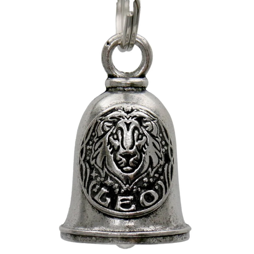 MLB9160 Zodiac Leo Motorcycle Good Luck Bell w/ Key Ring-Key Chain Accessory for Bikers - HighwayLeather