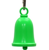 MLB9168 Neon Green Motorcycle Good Luck Bell w/ Key Ring-Key Chain Accessory for Bikers - HighwayLeather