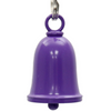 MLB9169 Matte Purple Motorcycle Good Luck Bell w/ Key Ring-Key Chain Accessory for Bikers - HighwayLeather