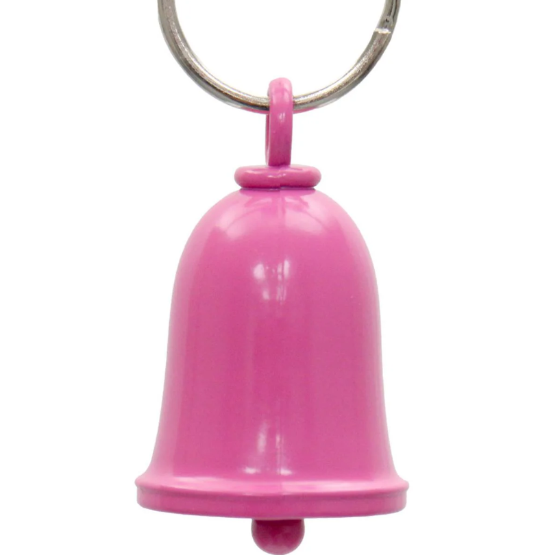 MLB9172 Pink Motorcycle Good Luck Bell w/ Key Ring-Key Chain Accessory for Bikers - HighwayLeather
