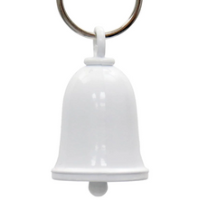 MLB9175 White Motorcycle Good Luck Bell w/ Key Ring-Key Chain Accessory for Bikers - HighwayLeather