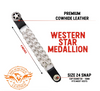 MLA1001 Western Star Medallion Vest Extender - Double Chrome Chains Genuine Leather 6.5" Extension MLA1001-Single - HighwayLeather