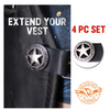 MLA1001 Western Star Medallion Vest Extender - Double Chrome Chains Genuine Leather 6.5" Extension MLA1001-Single - HighwayLeather