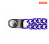 MLA1090 Purple 4 Inch Single Vest Extender - Double Chrome Chains w/ Genuine Leather Shipping calculated at checkout. - HighwayLeather