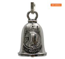 MLB9129 POW MIA Motorcycle Good Luck Bell w/ Key Ring-Key Chain Accessory for Bikers - HighwayLeather