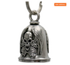 MLB9139 Skull Ghost Motorcycle Good Luck Bell w/ Key Ring-Key Chain Accessory for Bikers - HighwayLeather