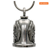 MLB9139 Skull Ghost Motorcycle Good Luck Bell w/ Key Ring-Key Chain Accessory for Bikers - HighwayLeather