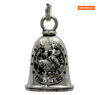MLB9142 St Christopher Motorcycle Good Luck Bell w/ Key Ring-Key Chain Accessory for Bikers - HighwayLeather