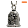 MLB9142 St Christopher Motorcycle Good Luck Bell w/ Key Ring-Key Chain Accessory for Bikers - HighwayLeather