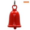 MLB9174 Fire Red Motorcycle Good Luck Bell w/ Key Ring-Key Chain Accessory for Bikers - HighwayLeather