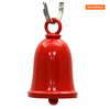 MLB9174 Fire Red Motorcycle Good Luck Bell w/ Key Ring-Key Chain Accessory for Bikers - HighwayLeather