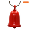 MLB9174 Fire Red Motorcycle Good Luck Bell w/ Key Ring-Key Chain Accessory for Bikers - HighwayLeather