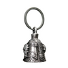 MLB9045 'Helmet Skull' Motorcycle Good Luck Bell | Key Chain Accessory for Bikers - HighwayLeather
