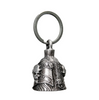 MLB9045 'Helmet Skull' Motorcycle Good Luck Bell | Key Chain Accessory for Bikers - HighwayLeather