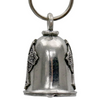 MLB9058 Gothic Cross Motorcycle Good Luck Bell w/ Key Ring-Key Chain Accessory for Bikers - HighwayLeather