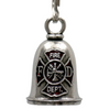 MLB9061 Fire Dept Motorcycle Good Luck Bell w/ Key Ring-Key Chain Accessory for Bikers - HighwayLeather