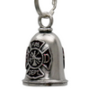 MLB9061 Fire Dept Motorcycle Good Luck Bell w/ Key Ring-Key Chain Accessory for Bikers - HighwayLeather