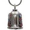 MLB9115 Land of the Free Eagle Motorcycle Good Luck Bell w/ Key Ring-Key Chain Accessory for Bikers - HighwayLeather