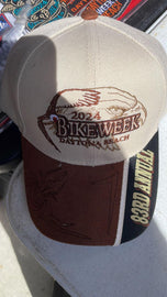 Eagle 83RD Annual BikeWeek Beige Daytona 2024 Beach Cap - HighwayLeather