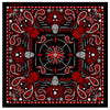 Hot Leathers BAB1070 Red Paisley Skulls Bandana