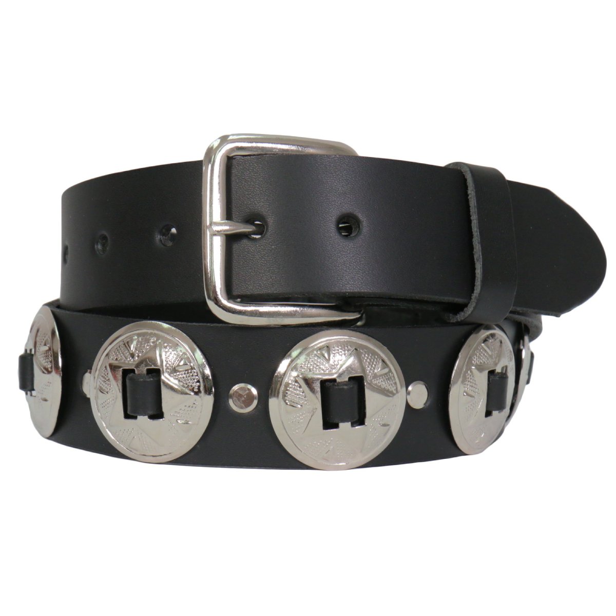 Hot Leathers BLA1124 Heavy Leather Concho Belt