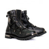 Hot Leathers BTM1009 Men's Wide Width Black 7-Inch Leather Lace Up Boots with Zipper Closure