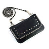 HL80151CHAIN Leather Hip Clip Purse CHAIN Bag Women Waist Bag Fanny Pack Motorcycle Biker - HighwayLeather