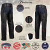 Hot Leathers CHM5001 USA Made Men's 'Cloak' Classic Black Premium Leather Motorcycle Chaps